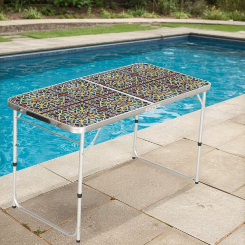 Islamic Art Moroccan Mosaic Colorful folding table
