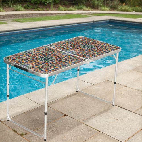 Islamic Art Moroccan Mosaic Colorful folding table