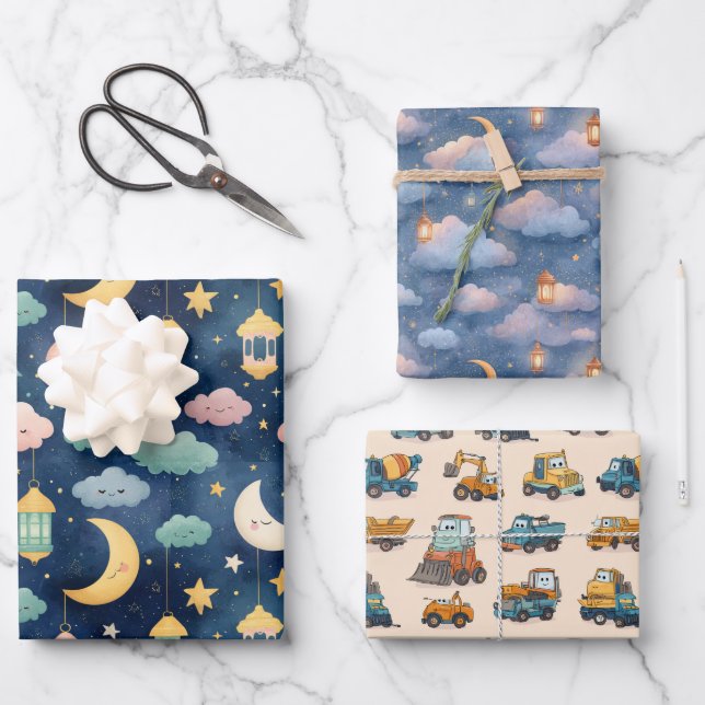 Islamic Baby Gift Wrap Set 3 Cute Designs (Front)