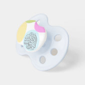 Islamic baby pacifier colorful dots bismillah (Front Right)