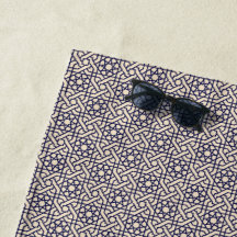 Islamic Blue White Moroccan Geometric Pattern