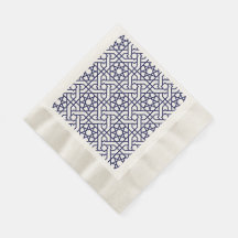 Islamic Blue White Moroccan Geometric Pattern