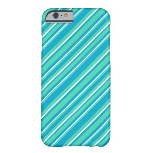 Islamic Bright Blue Jade Green White Stripes Barely There iPhone 6 Case