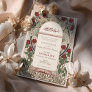 Islamic Burgundy Wedding Art Nouveau Mucha Invitation