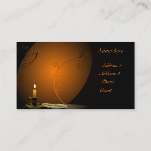 Customizable Islamic candle design business card
