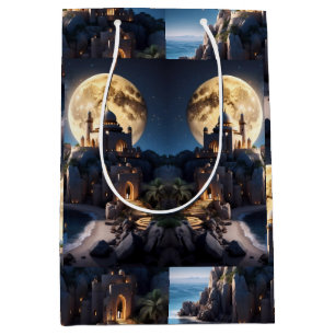 Islamic Castle sitting upon a mountain Medium Gift Bag