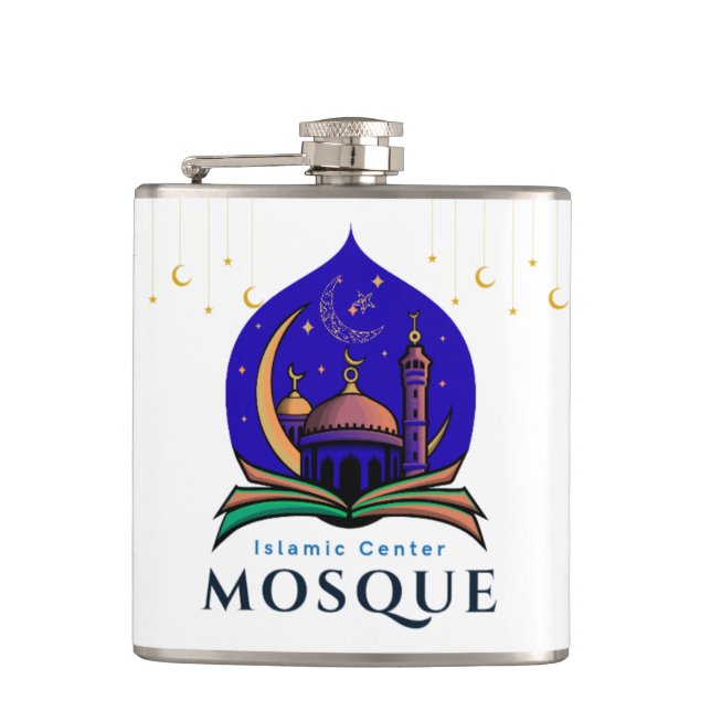 Islamic Center Mosque – Elegant Flask Design (Front)