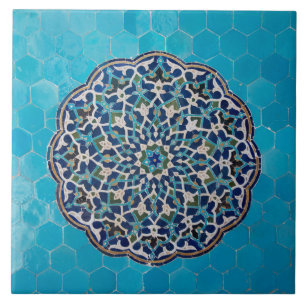 Islamic circle mosaic Ceramic Photo Tile