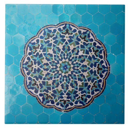 Islamic circle mosaic Ceramic Photo Tile