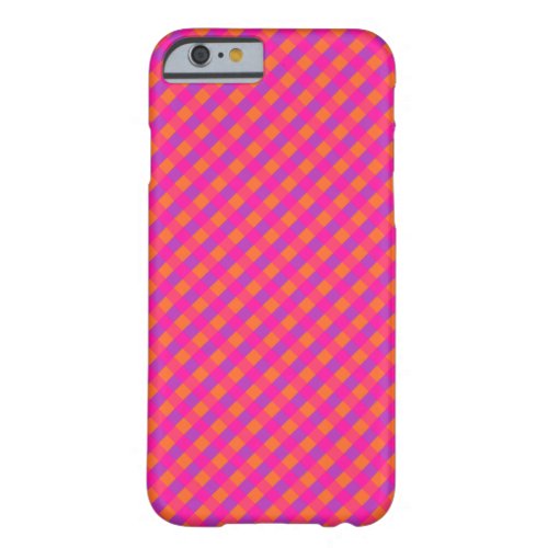 Islamic Collection Pink Orange Purple Check Barely There iPhone 6 Case