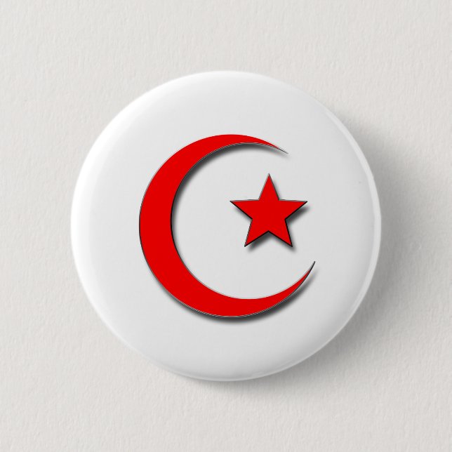Islamic Crescent Pinback Button (Front)