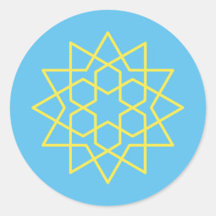 Islamic decoration classic round sticker