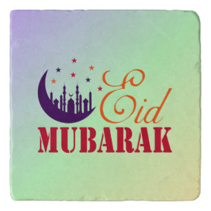 Islamic Eid Greetings - Modern Chic Eid Mubarak Trivet