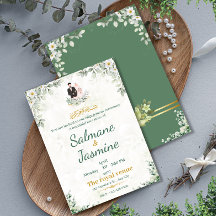 Islamic Engagement Ceremony Muslims Green Floral