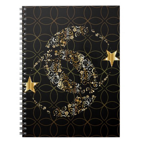 Islamic Floral Moon and Star Notebook