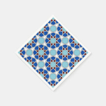 Islamic geometric Moroccan pattern in blue