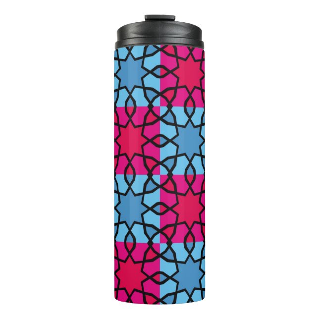 Islamic geometric motifs, which are very niceabstr thermal tumbler (Front)