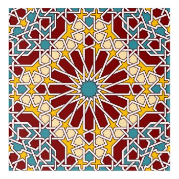 Islamic Geometric Pattern Acrylic Print by moresque at Zazzle