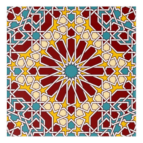 Islamic geometric pattern acrylic print