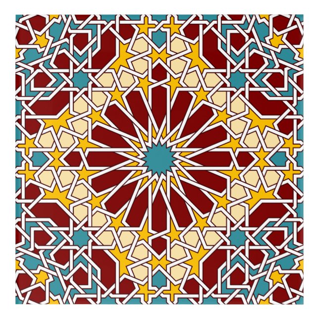 Islamic geometric pattern acrylic print (Front)