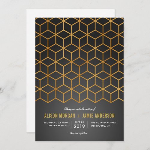 Islamic geometric pattern arabesque star diamond invitation