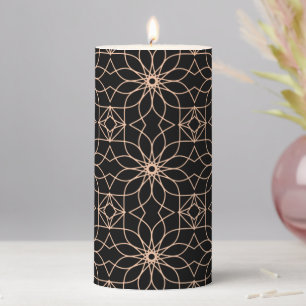Islamic Geometric Pattern Arabic Art   Pillar Candle