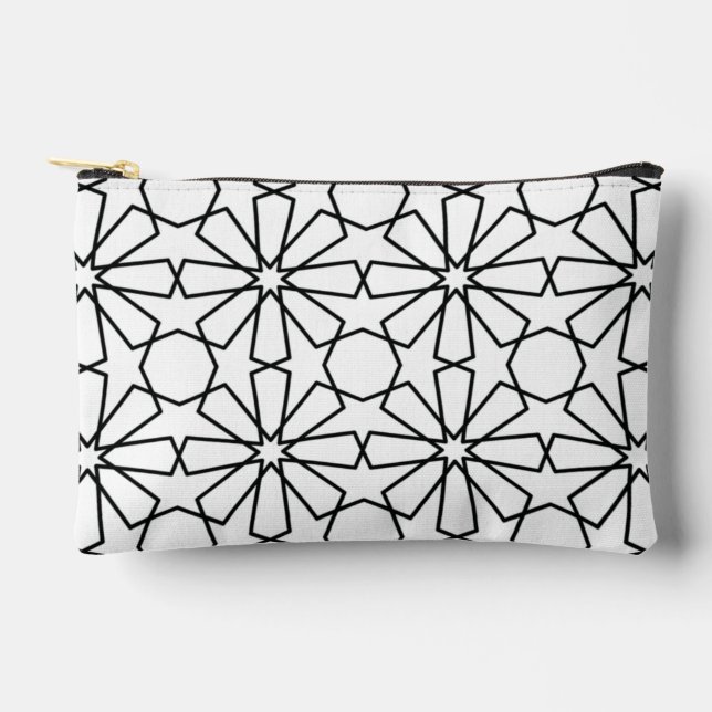 Islamic Geometric Pattern  Arabic Design    Accessory Pouch (Front)