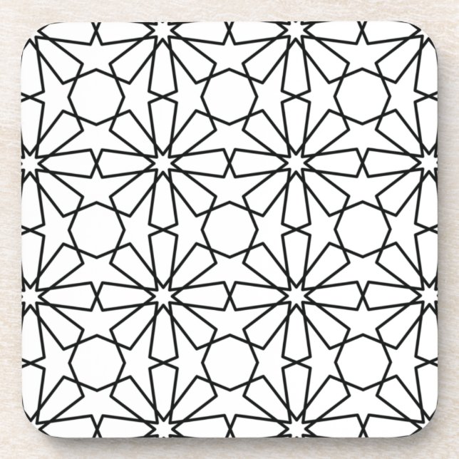 Islamic Geometric Pattern  Arabic Design        Beverage Coaster (Front)