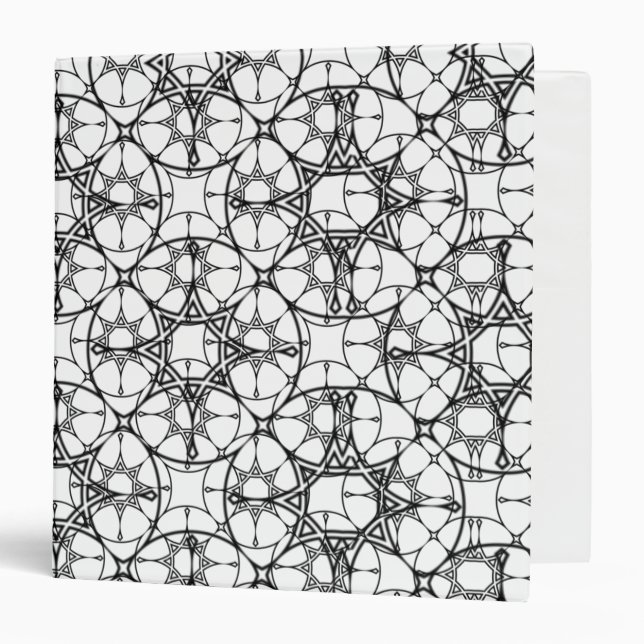 Islamic Geometric Pattern  Arabic Design Cute   3 Ring Binder (Front/Inside)
