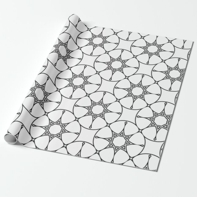 Islamic Geometric Pattern  Arabic Design Cute Wrapping Paper (Unrolled)
