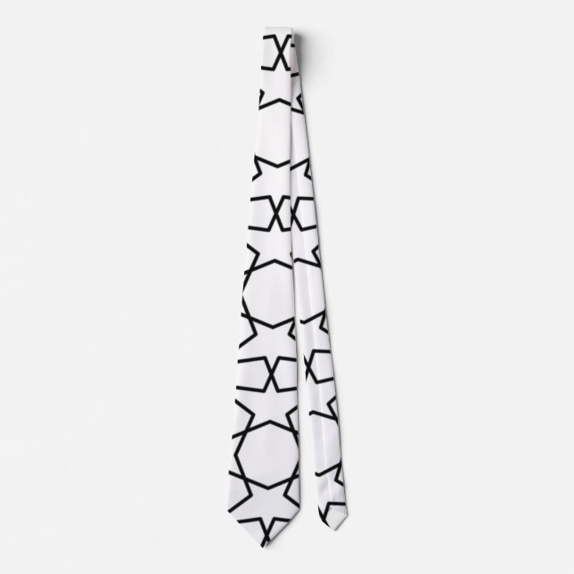Islamic Geometric Pattern  Arabic Design   Neck Tie (Front)