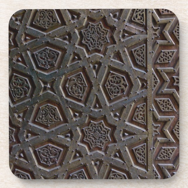 Islamic Geometric Pattern Beverage Coaster (Front)