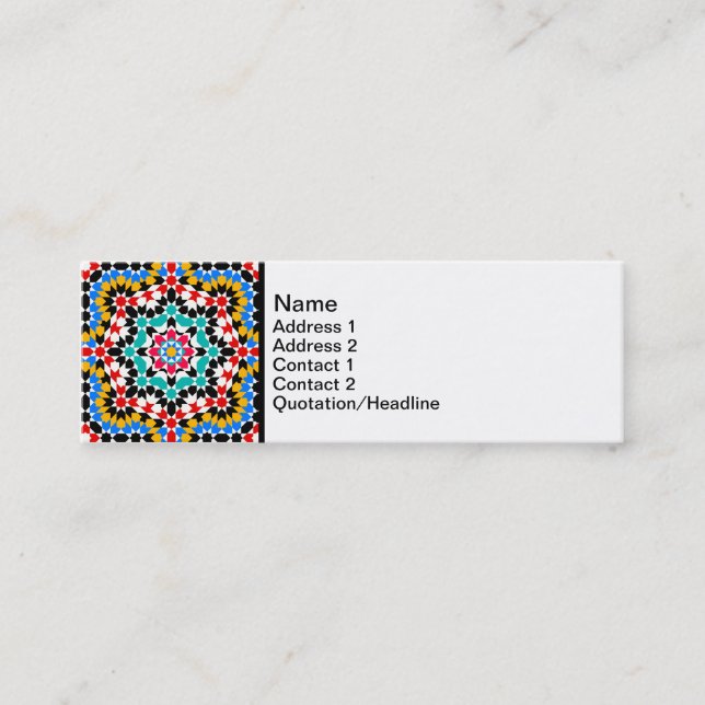 Islamic geometric pattern Business Card (Front)