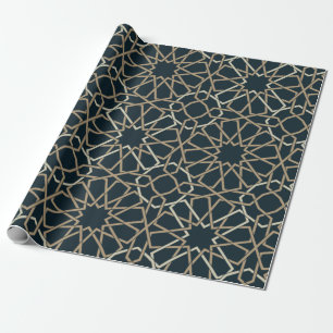 Islamic Geometric Pattern Design Abstract Wrapping Paper