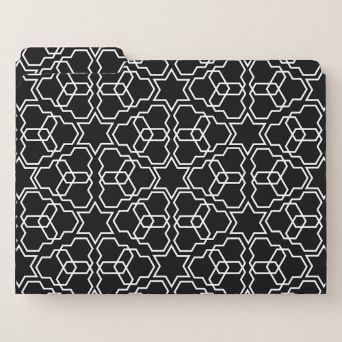 Islamic Geometric Pattern Design Arabic Vintage  N File Folder