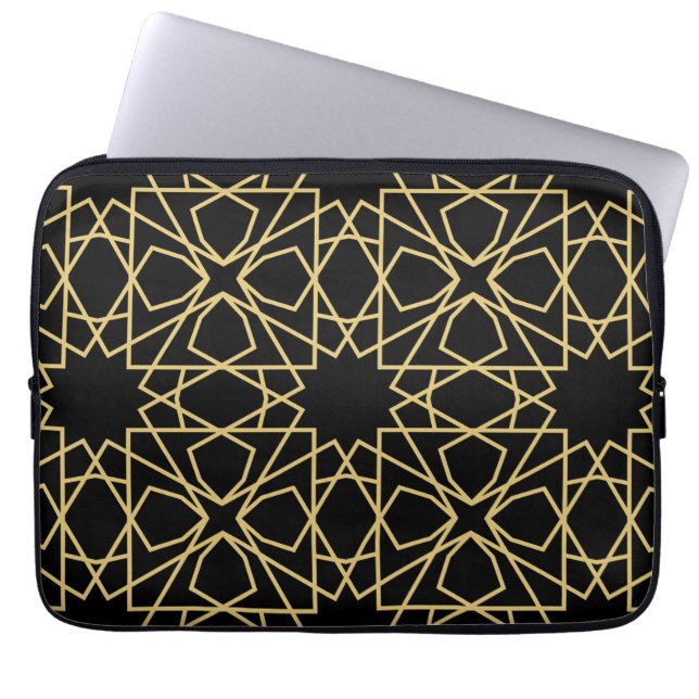 Islamic Geometric Pattern Design Vintage  Laptop Sleeve (Front)