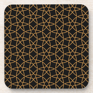 Islamic Geometric Pattern Designs Beverage Coaster