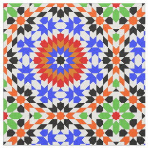 Islamic geometric pattern fabric
