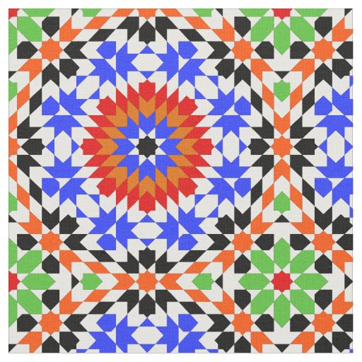 Islamic geometric pattern fabric