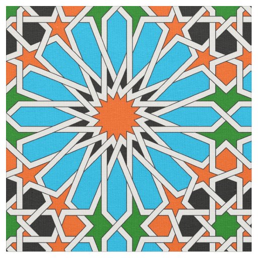Islamic geometric pattern fabric