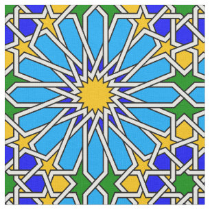 Islamic geometric pattern fabric