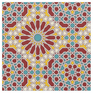 Islamic geometric pattern fabric