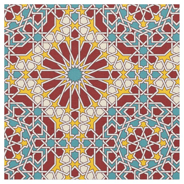 Islamic geometric pattern fabric (Close Up)