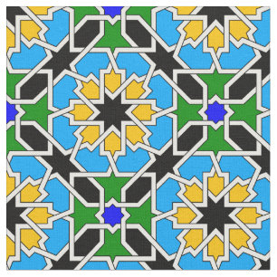 Islamic geometric pattern fabric