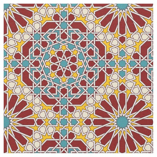 Islamic geometric pattern fabric