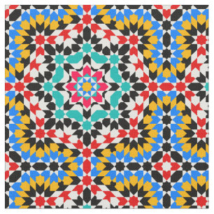 Islamic geometric pattern fabric