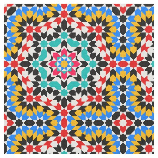 Islamic geometric pattern fabric