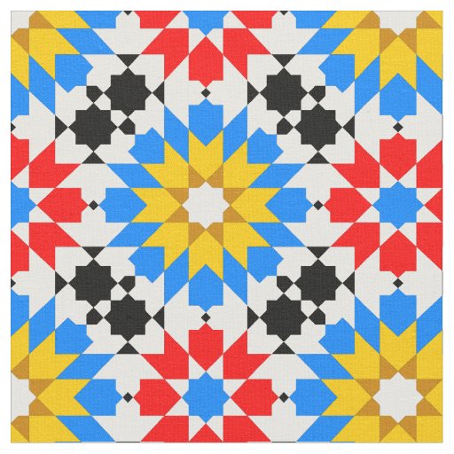 Islamic geometric pattern fabric