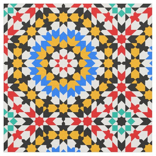 Islamic geometric pattern fabric