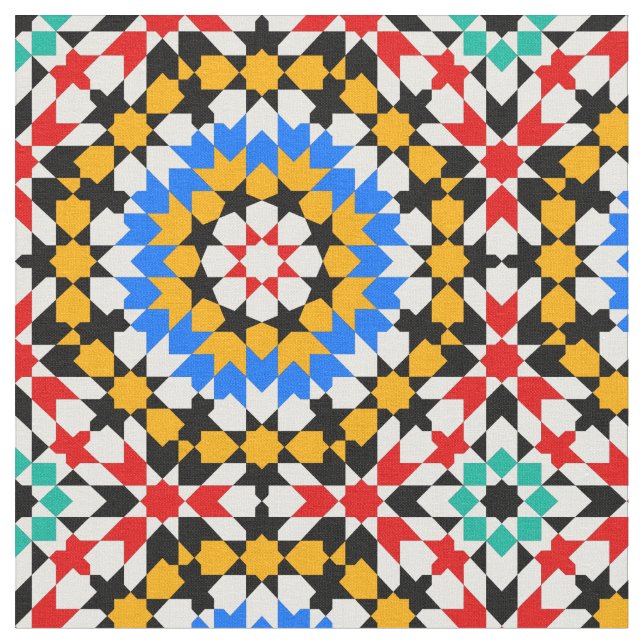 Islamic geometric pattern fabric (Close Up)